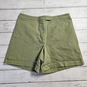 Ann Taylor Size 8 Green High Waist Flat‎ Front Shorts
